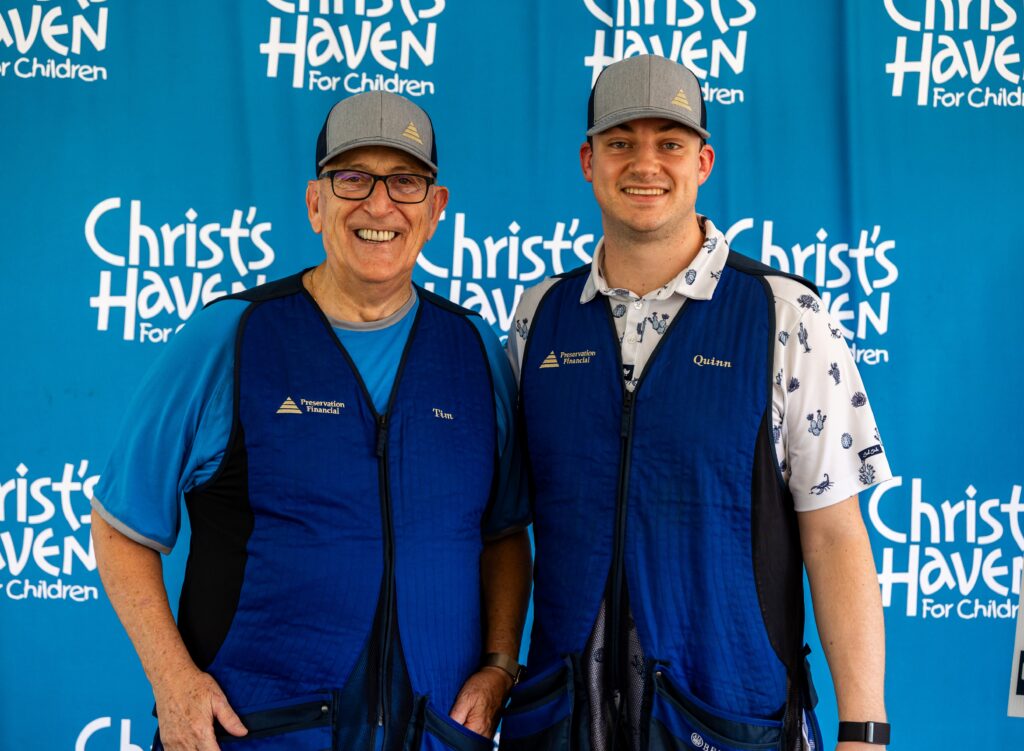 Picture of two competitors at the Clay Shoot