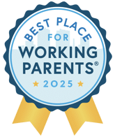 Best place for working parents 2025 award badge