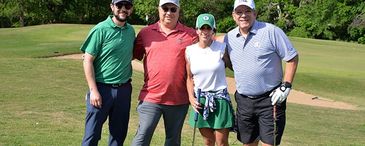 Golfers posing