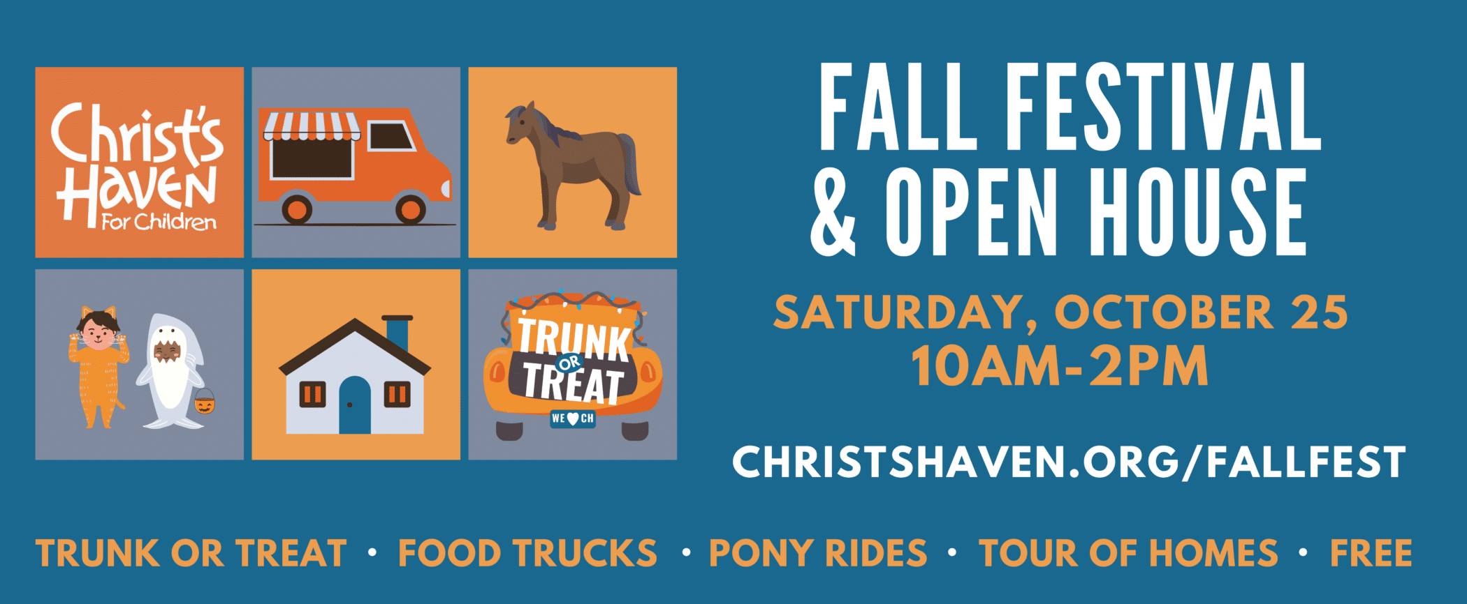 Fall Festival banner with images and date time